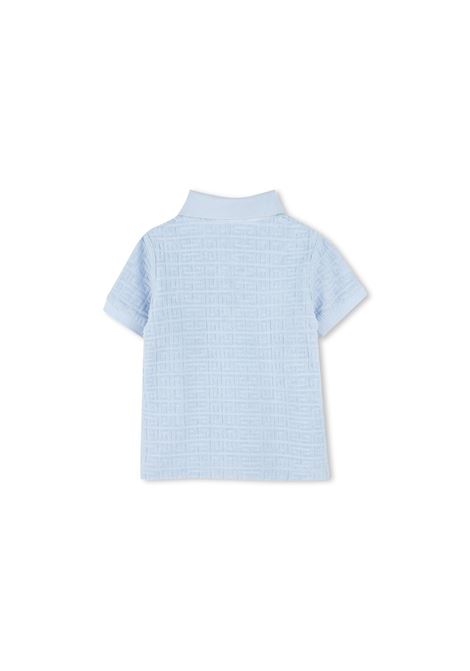 Polo Azzurra Con Motivo 4G All-Over GIVENCHY KIDS | H30648772